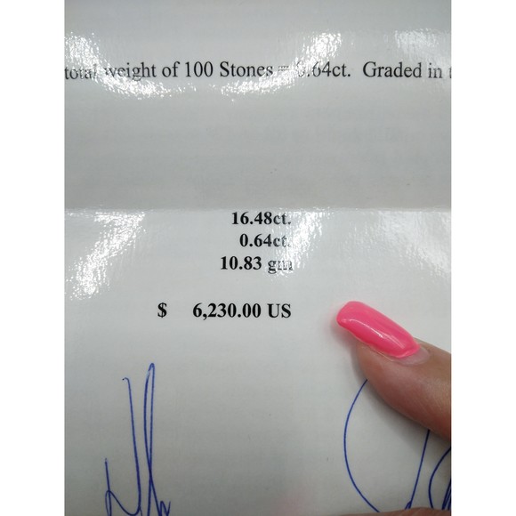 14kt Ruby 16.48ct & Diamond dangle earrings - Picture 8 of 10